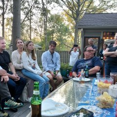 BBQ bei Tom Homan mit Gastfamilien und Mitgliedern des Sister City Committee und des City Councils